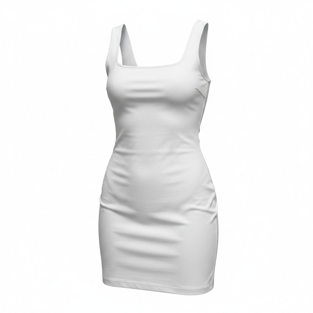 CALIA Inspire Scoop Back Dress Womens Medium Pure White Tennis Golf Athletic